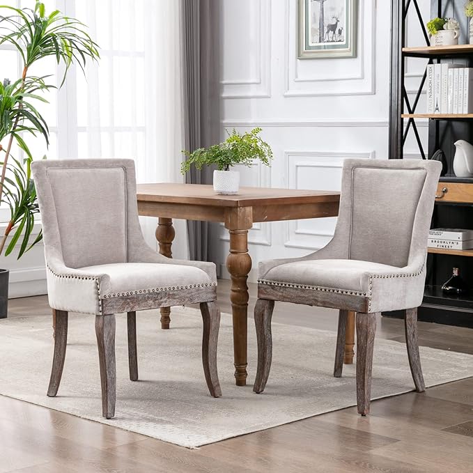 NicBex Haerin-SD-00083-LWJ Dining Chairs, 24"x21.6"x36.4", Beige - LeafyLoom