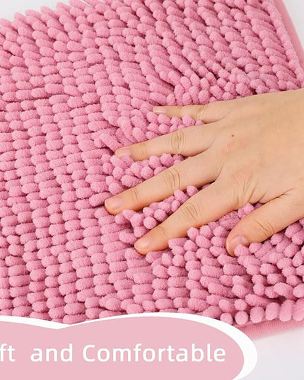 Locker Rug school girl rugs Carpet Chenille 100% Microfiber Locker Carpet with Non Skid Backing Locker Decorations (Pink, 12X12) - LeafyLoom