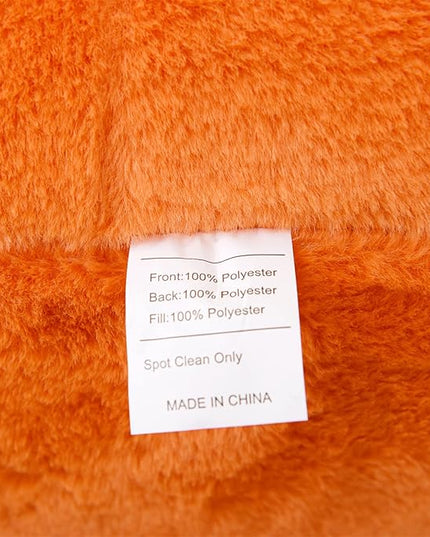 Aimuan Reading Pillow Bed Rest Wedge Large Adult Backrest Pillow with Arms Back Support for Sitting Up in Bed Cushion Incline Rest Sleeping Snoring Pillow, Orange - LeafyLoom