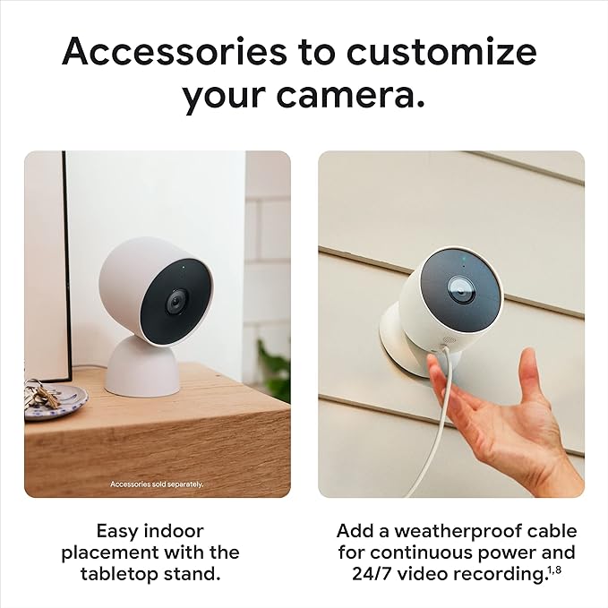 Google Nest Cam Outdoor or Indoor, Battery - 2nd Generation - 1 Pack GoogleLLC