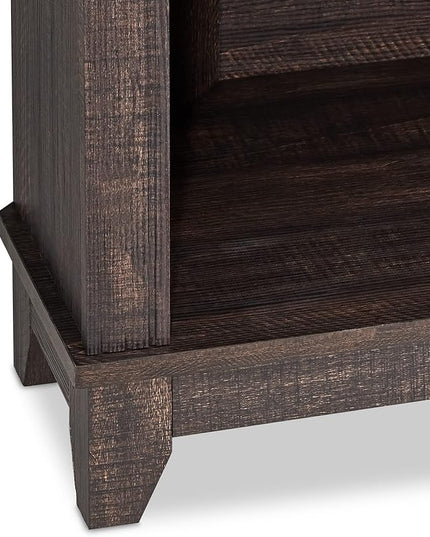 ROCKPOINT 58inch Corner TV Stand ,Home Living Room Storage Console, Entertainment Center, TV Console Table ,Espresso - LeafyLoom