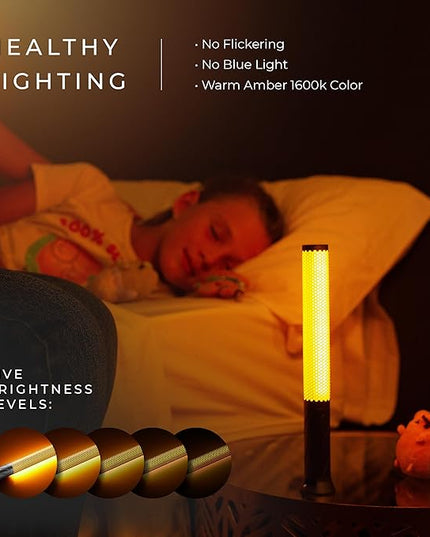LED Candle Light, Cordless Table Lamp, Bedside Flame Lamp w/ 2 Modes, Rechargeable Candlestick, Modern Table Lamp w/ 2600 mAh Battery (Rose Gold) - LeafyLoom