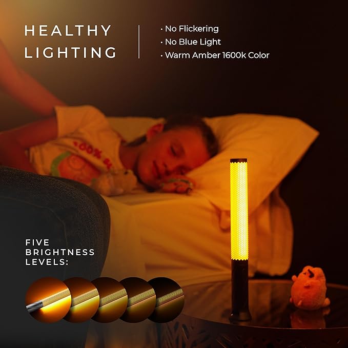 LED Candle Light, Cordless Table Lamp, Bedside Flame Lamp w/ 2 Modes, Rechargeable Candlestick, Modern Table Lamp w/ 2600 mAh Battery (Rose Gold) - LeafyLoom