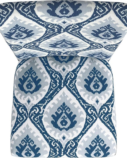 HomePop Classic Parsons Dining Chairs, Pack of 2, Blue Ikat Medallion Print - LeafyLoom