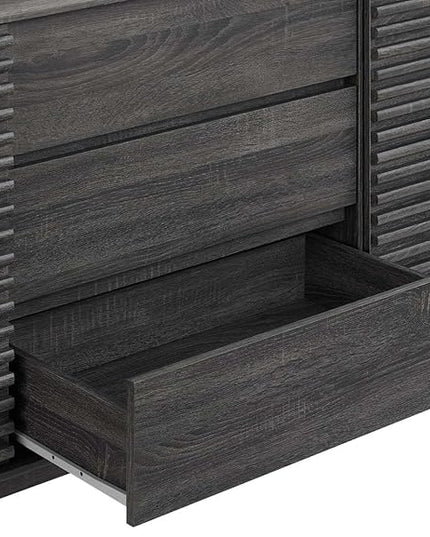 Modway Render 63" Mid-Century Modern Sideboard Buffet Table or TV Stand in Charcoal - LeafyLoom