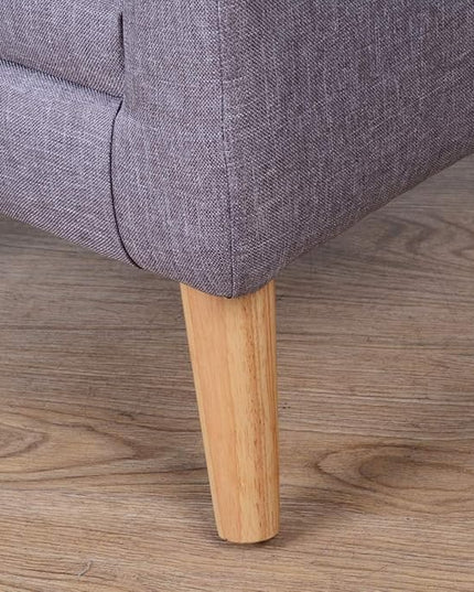 Single Linen Fabric Kids Armchair, Toddler Sofa and Couch with Wooden Legs, Children Chair Seat for Children Gift (Gray) - LeafyLoom