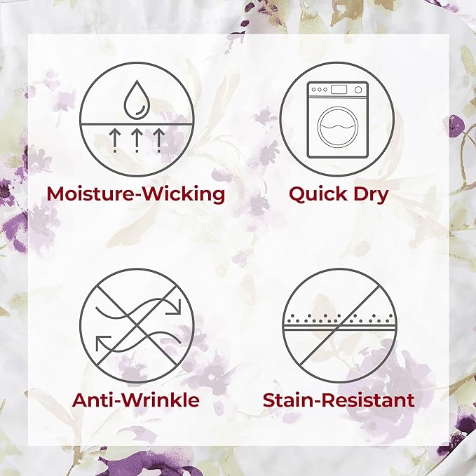 Mellanni King Sheets Set - 4 PC Iconic Collection Bedding Sheets & Pillowcases - Hotel Luxury, Extra Soft, Cooling Bed Sheets - Deep Pocket up to 16 inch (King, Madison Purple) - LeafyLoom