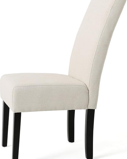 Christopher Knight Home Pertica Fabric Dining Chair, Beige 25D x 18W x 39.75H in - LeafyLoom