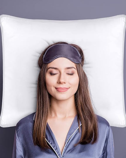 Utopia Bedding Bed Pillows for Sleeping (White), European Size, Set of 2, Hotel Pillows, Cooling Pillows for Side, Back or Stomach Sleepers - LeafyLoom