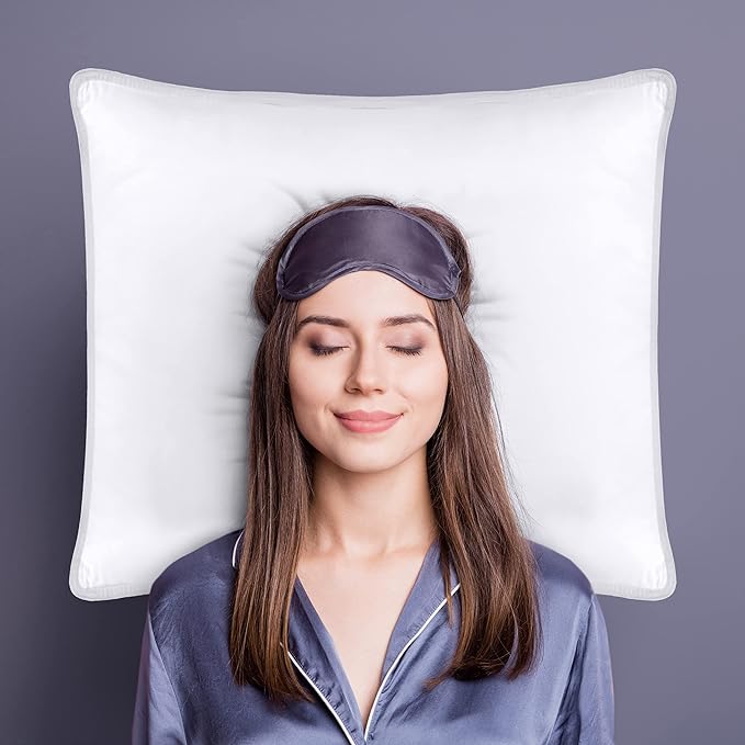 Utopia Bedding Bed Pillows for Sleeping (White), European Size, Set of 2, Hotel Pillows, Cooling Pillows for Side, Back or Stomach Sleepers - LeafyLoom