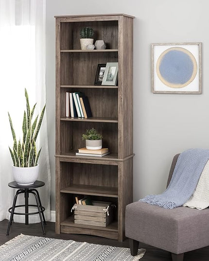 Prepac Prepac Home Office Tall 6-Shelf Bookcase - LeafyLoom