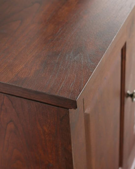 Walker Edison Traditional Wood Universal TV Stand with Storage Cabinets for TV's up to 65" Living Room Entertainment Center, 44 Inch, Traditional Brown - LeafyLoom