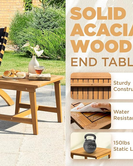 Design Heavy Duty 400lbs Capacity Patio Bistro Piece Outdoor, Onesize, Foldable Reclining Set 3 - LeafyLoom