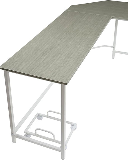 NicBex Kimberly-DW-00034-LWJ Home Office Desks, 66"x47"x30", Gray - LeafyLoom