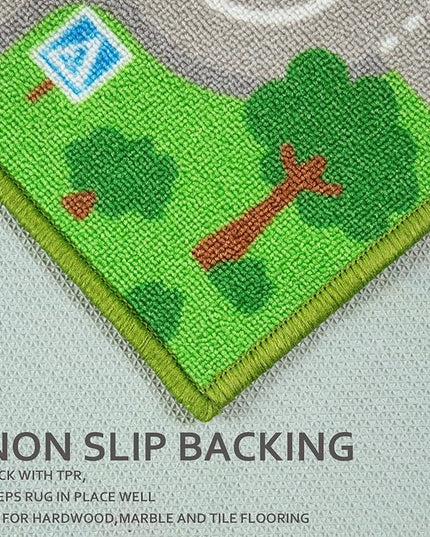 Kids Carpet Playmat Car Play Rug City Life Traffic Road Kids Rug 5' x 6'6" Large Children Educational & Game Area Rug for Toddler Boys Bedroom Playroom Classroom - LeafyLoom