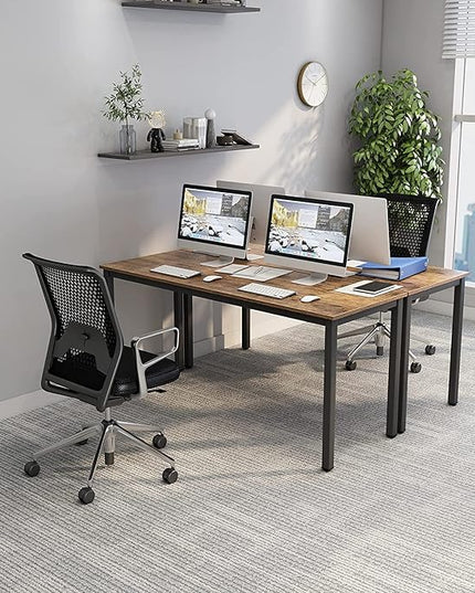 SogesGame Computer Desk,63 inch Desk& Workstations for Home Office, Writing Study Corner Desk,Modern Simple Style Laptop Table,Easy to Assemble - LeafyLoom