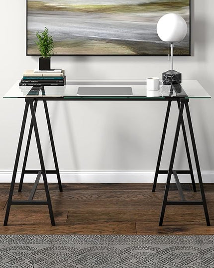 Tulsa Rectangular 48" Wide Desk in Blackened Bronze - LeafyLoom