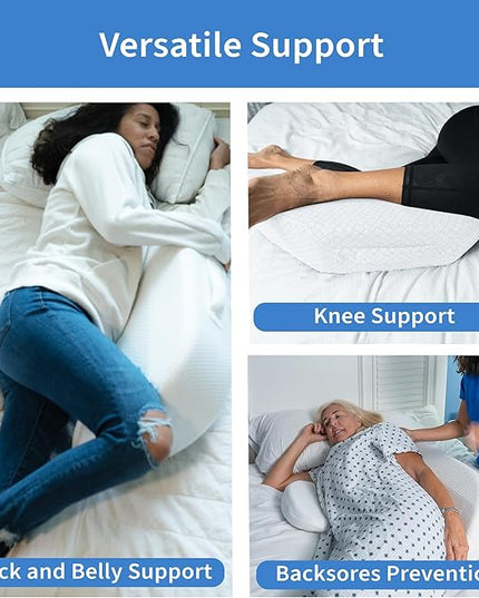 Bedsore Positioning Pillow for Bedsore Prevention and Faster Recovery - Heat Regulating Bedsore Cushion for Butt Lifting and Easy Positioning - New Anti-Slip Design with Non-Skid Removable Cover - LeafyLoom