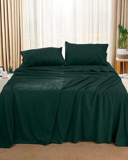 Utopia Bedding Full Bed Sheets Set - 4 Piece Bedding - Brushed Microfiber - Shrinkage and Fade Resistant - Easy Care (Full, Emerald) - LeafyLoom