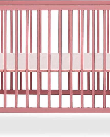 Lucas Mini Modern Crib with Rounded Spindles - LeafyLoom