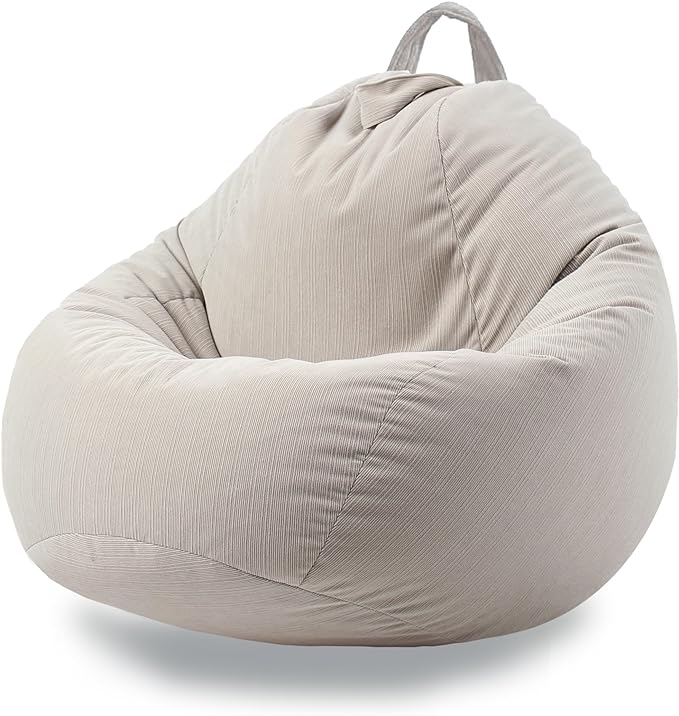 Stuffed Animal Storage Bean Bag Chair Cover (No Filler) Washable Ultra Soft Corduroy Bean Bag Cover for Organizing Plush Toys, Bean Bag for Adults - LeafyLoom