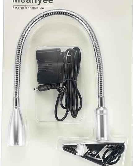 Touch Switch Stepless Dimmable Flexible Clip On Desk Lamp/Clip on Lights Dimming Clamp Table Lamp/Clamp on Lights for Reading/Working/Study/Bedside/Bedroom/Book Lights(Warm White3000-3200K) - LeafyLoom