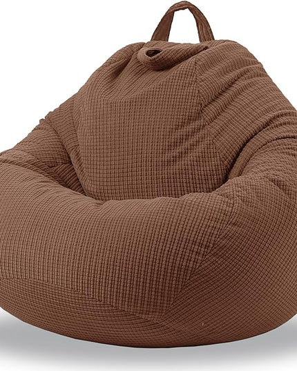 Stuffed Animal Storage Bean Bag Chair Cover (No Filler) Washable Ultra Soft Corduroy Bean Bag Cover for Organizing Plush Toys, Bean Bag for Adults - LeafyLoom