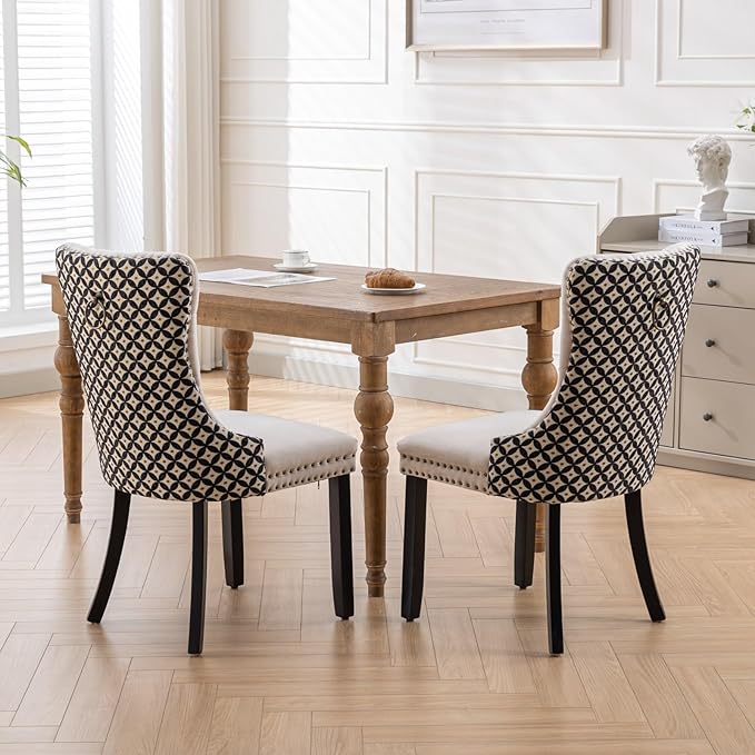 NicBex Haerin-SD-00090-LWJ Dining Chairs, 25.5"x19.7"x37.4", Beige - LeafyLoom
