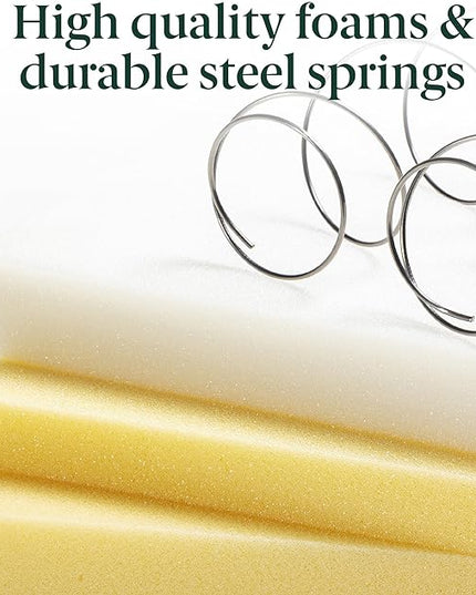ZINUS 6 Inch Foam and Spring Hybrid Mattress [New Version], Full, Fiberglass free, Medium Firmness, Durable Support, Certified Safe Foams & Fabric, Mattress in A Box - LeafyLoom