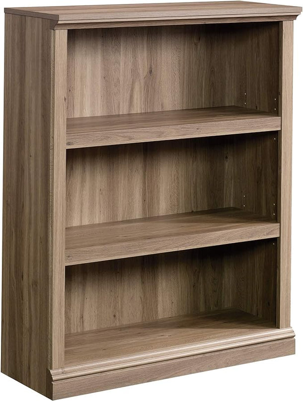 Sauder Miscellaneous Storage 3-Shelf Bookcase/ Book shelf, Salt Oak finish - LeafyLoom