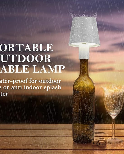 4 Pack LED Wine Bottle Lamp, RGB 5 Modes & CCT Modes Table Lamp, IP54 Waterproof Bottle lamp, Touch Control Portable Desk Lamp for Club/Restaurant/Prom/Party/Bar (2Black&2White) - LeafyLoom