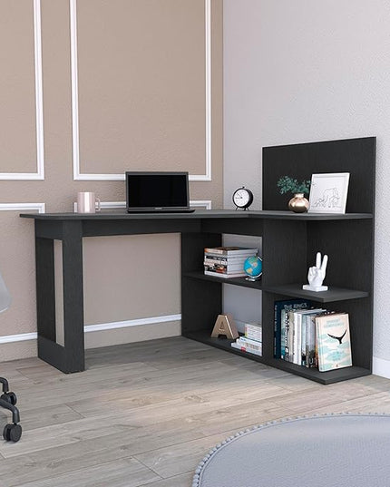 NicBex Kimberly-DW-00206-LWJ Home Office Desks, 51.7"x47.2"x43.3", Black - LeafyLoom
