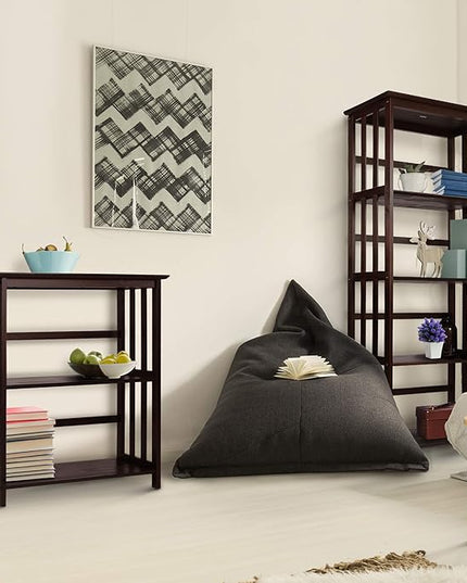 Casual Home Mission Style 3-Shelf Bookcase, Espresso - LeafyLoom