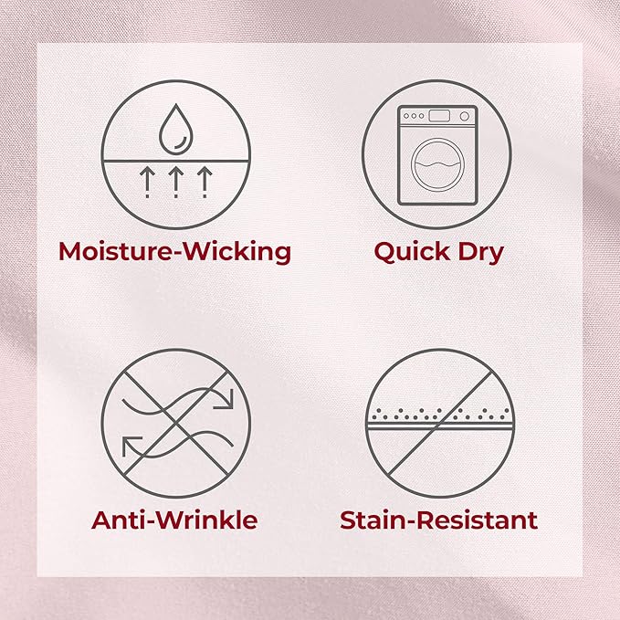 Mellanni Full Sheets Set - 4 PC Iconic Collection Bedding Sheets & Pillowcases - Hotel Luxury, Extra Soft, Cooling Bed Sheets - Deep Pocket up to 16 inch (Full, Blush Pink) - LeafyLoom