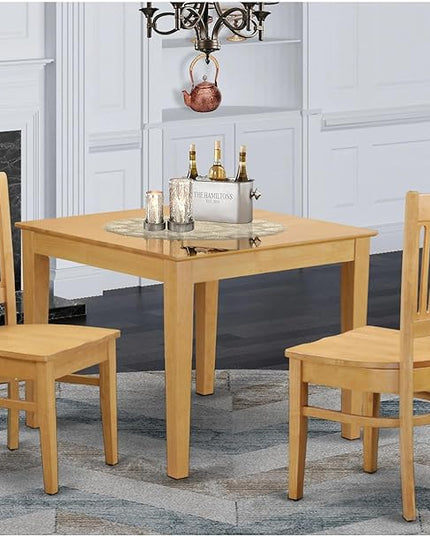 East West Furniture OXVA3-OAK-W Oxford 3 Piece Dinette Set for Small Spaces Contains a Square Table and 2 Dining Room Chairs, 36x36 Inch - LeafyLoom