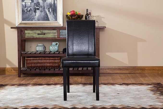 NicBex Haerin-SD-00160-LWJ Dining Chairs, 21"x16.5"x35.5", Black - LeafyLoom