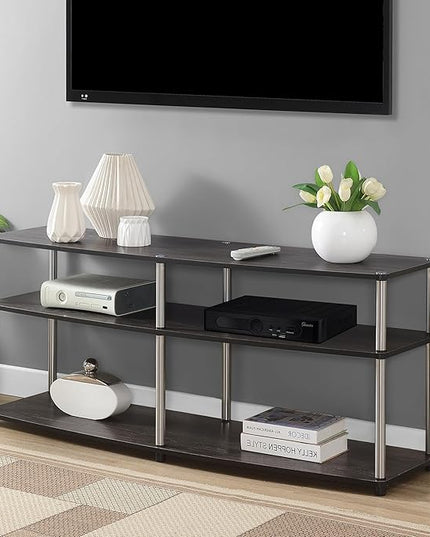 Convenience Concepts Designs2Go 3 Tier 60" TV Stand, Weathered Gray - LeafyLoom