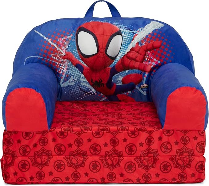 Delta Children Cozee Buddy Flip-Out Kids Chair, Spidey and His Amazing Friends - LeafyLoom