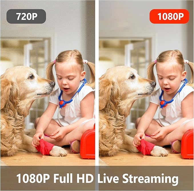 LaView Security Cameras 4pcs, Home Security Camera Indoor 1080P, Wi-Fi Cameras Wired for Pet, Motion Detection, Two-Way Audio, Night Vision, Phone App, Works with Alexa, iOS & Android & Web Access LaView