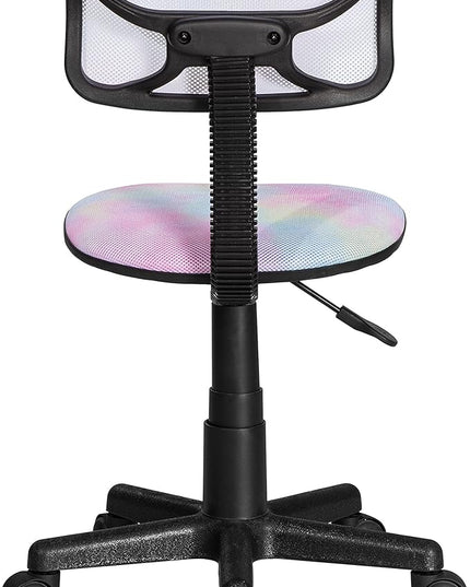 Rainbow Tiedye Desk Chair 21D x 21W x 33H in - LeafyLoom