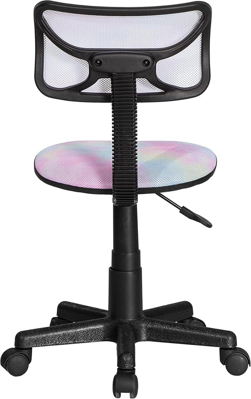 Rainbow Tiedye Desk Chair 21D x 21W x 33H in - LeafyLoom