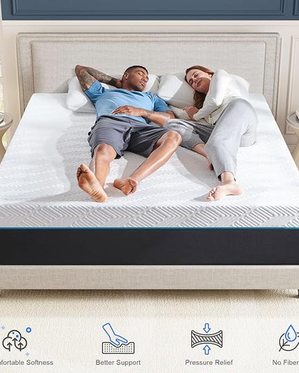 Firm Full Mattress,10-Inch Full Size Foam Mattress in Box,Edges Support for Sleep Supportive,54" X 75" X 10",Extra Firm - LeafyLoom