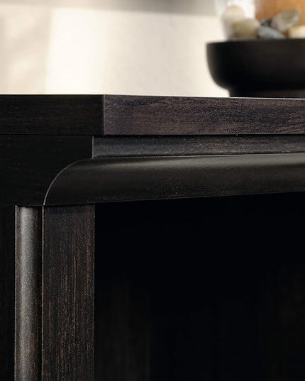 Sauder Miscellaneous Storage 3-Shelf Bookcase/ book shelf, Estate Black finish - LeafyLoom
