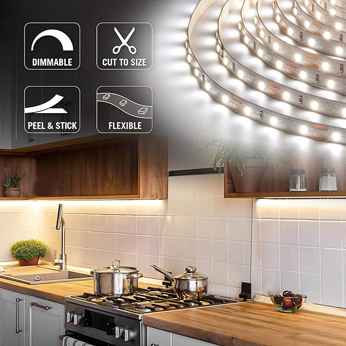 Armacost Lighting RibbonFlex Pro 12-Volt 8.2 ft. LED White Strip Light 60 LEDs/m Daylight (5000K) (162210) ArmacostLighting