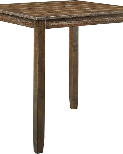 NicBex Small Kitchen Table Set for 4 Dining Room Table Set 5Pc Counter Height Set Dining Table and 4 Chairs Upholstered Seat for Small Space, Transitional Style, Wooden, Brown - LeafyLoom