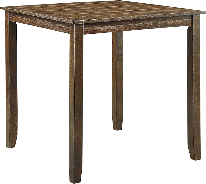 NicBex Small Kitchen Table Set for 4 Dining Room Table Set 5Pc Counter Height Set Dining Table and 4 Chairs Upholstered Seat for Small Space, Transitional Style, Wooden, Brown - LeafyLoom