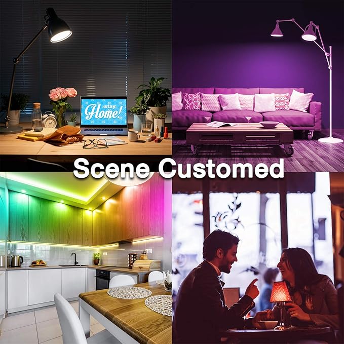 DAYBETTER Smart Light Bulbs, RGBCW Wi-Fi Color Changing Led Bulbs Compatible with Alexa & Google Home Assistant, A19 E26 9W 800LM Multicolor Bulb, No Hub Required, 6 Pack DAYBETTER