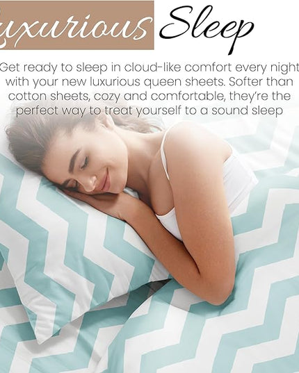 Linen Market 3 Piece Twin Bedding Sheet Set (Turquoise Arrow) - Sleep Better Than Ever with These Ultra-Soft & Cooling Bed Sheets for Your Twin Size Bed - Deep Pocket Fits 16" Mattress - LeafyLoom