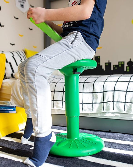 Studico ActiveChairs Adjustable Wobble Stool, Flexible Classroom Seating, Improves Focus, Posture and Helps ADHD/ADD, Sensory Chair, Active Fidget Chairs Adjusts from 16.65" to 23.75" Ages 13-18 Green - LeafyLoom