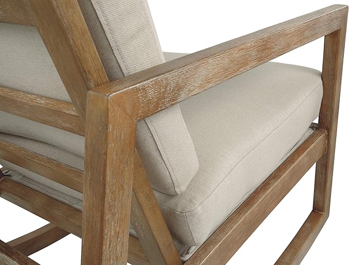 Signature Design by Ashley Novelda Coastal Upholstered Accent Chair, Beige - LeafyLoom